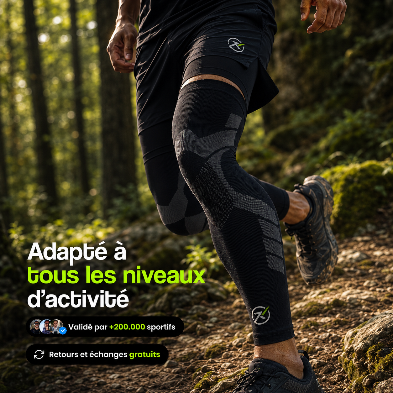 K1 - Maintien de compression pour Genoux et Jambes