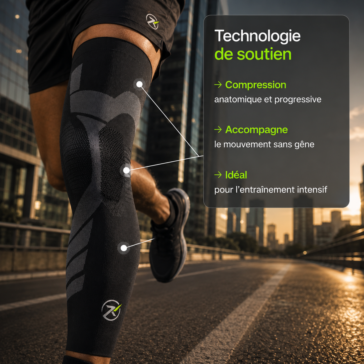 K1 - Maintien de compression pour Genoux et Jambes