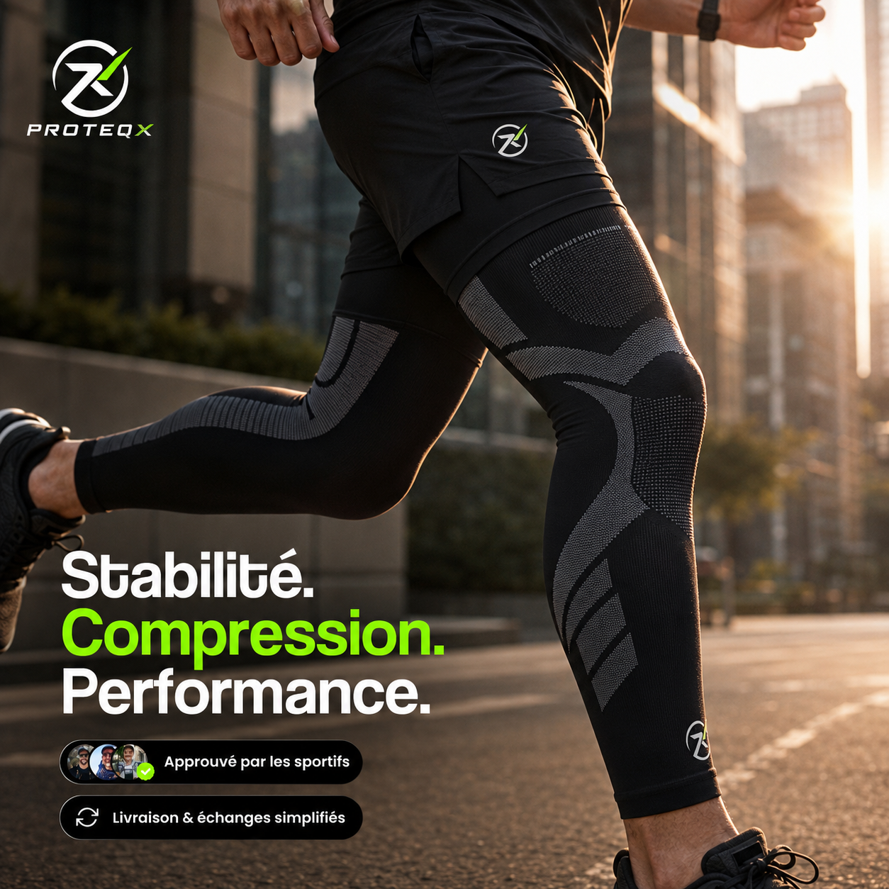 K1 - Maintien de compression pour Genoux et Jambes